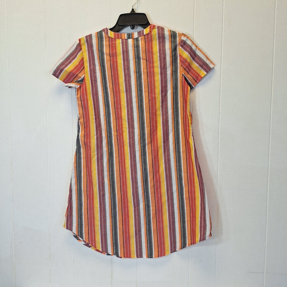 Shein Girls Tunic Dress  11-12Y  Multi-colored Vertical Striped - Picture 3 of 7